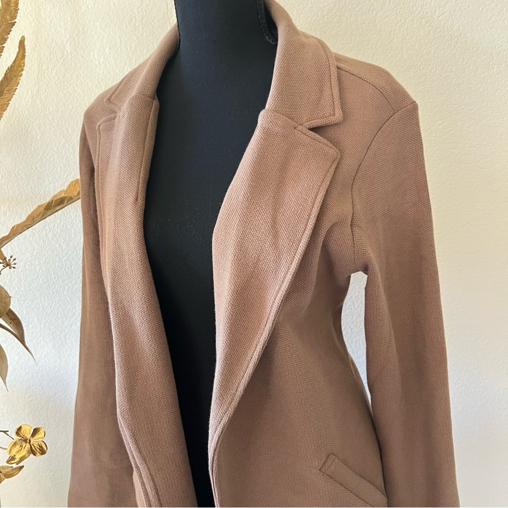 Matty M Chic Tan Brown Open Front Cotton Cardigan NWOT Size XL - Picture 2 of 12